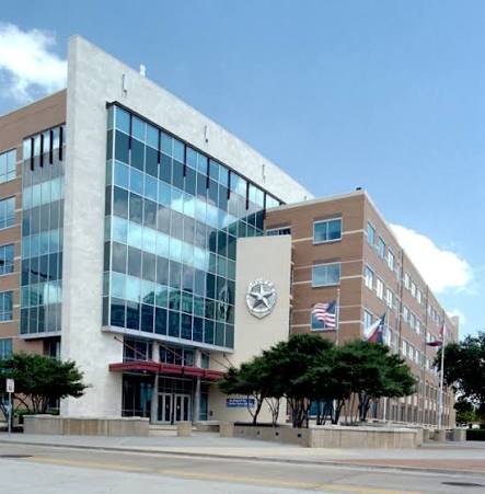 Jack Evans Police Headquarters entrance, Dallas