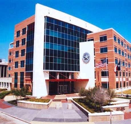 Jack Evans Police Headquarters glass facade, Dallas